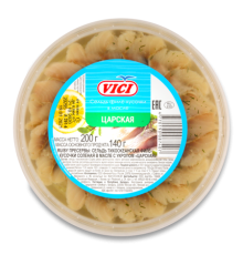 Сельдь филе кусочки с укропом в масле Царская п/у 1/200г vici любо есть
