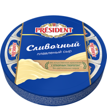 Сыр плавленый Lactalis President сливочный 45%ж 140г картон