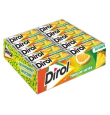 Жевательная резинка dirol троп.коктейль 13.6г вк.троп.фруктов