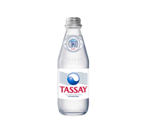 Вода минеральная tassay элит б/г 250мл ст/б