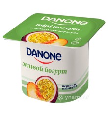 Данон йогурт шт, персик-маракуйя 120 гр