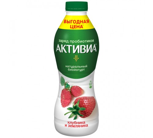ДК Активиа питьевой йогурт Клубн.-Земляника 670гр