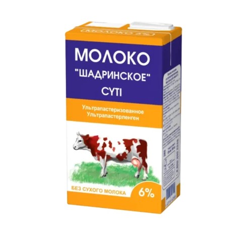 Молоко шадринское 6% 1л т/п