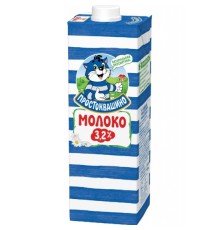 Молоко Простоквашино ультрапаст. мдж 3.2% 0.95-1л