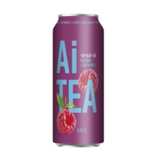 Напиток Черн.Чай Ai tea Малина 0,45 а/б